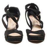 BATA Block Heels Black Suede Womens UK 4