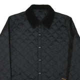 BARBOUR Mens Black Quilted Jacket XL Polyester Blend Button Closure Classic Fit