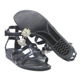 LOVE MOSCHINO Womens Black Synthetic Gladiator Sandals UK 4.5 Stylish Summer