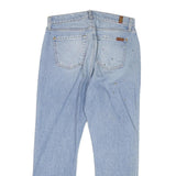 7 FOR ALL MANKIND Womens Slim Blue Denim Rinse W28 L26 Distressed Button Fly