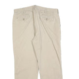 NAUTICA Mens Regular Fit Beige Cotton Blend Chino Trousers W36 L27 Casual Zip