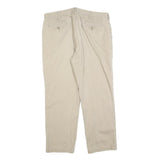 NAUTICA Mens Regular Fit Beige Cotton Blend Chino Trousers W36 L27 Casual Zip