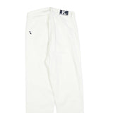 KIPLING Womens Cotton Blend White Regular Fit Straight Leg Trousers W28 L27