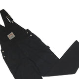 PAPER AND PLANE Womens Black Cotton Blend Slim Fit Dungarees M W38 L31 Casual