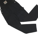 PAPER AND PLANE Womens Black Cotton Blend Slim Fit Dungarees M W38 L31 Casual