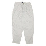 LEE Womens Cotton Blend White Relaxed Straight Trousers W30 L27 Casual Comfort