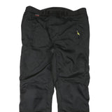 TOURING Mens Polyester Blend Black Regular Fit Trousers W38 L32 Zip Closure