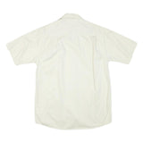 WRANGLER Mens White Short Sleeve Shirt S Button Pocket Casual Cotton Blend