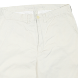 NAUTICA Mens Shorts White Casual Plain M W34 Cotton Blend Comfortable Summer