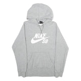 NIKE SB Mens Grey Pullover Hoodie S Cotton Blend Casual Skatewear