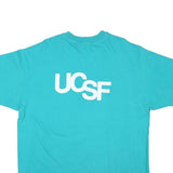 HANES Mens Turquoise UCSF AIDS Walk 1994 Graphic T-Shirt XL Short Sleeve Crew
