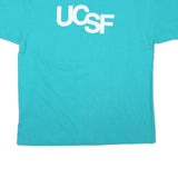 HANES Mens Turquoise UCSF AIDS Walk 1994 Graphic T-Shirt XL Short Sleeve Crew
