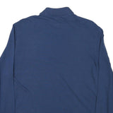 LACOSTE Mens Blue Long Sleeve Plain Polo Shirt L Cotton Blend Classic