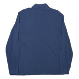 LACOSTE Mens Blue Long Sleeve Plain Polo Shirt L Cotton Blend Classic