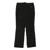 CALVIN KLEIN JEANS Womens Black Cotton Blend Regular Fit Straight Leg Trousers