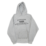 CHAMPION Mens Grey Depauw University Pullover Hoodie M Cotton Blend Comfort