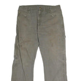 DICKIES Mens Jeans Grey Regular Straight Denim W38 L32 Workwear Zip Closure