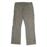 DICKIES Mens Jeans Grey Regular Straight Denim W38 L32 Workwear Zip Closure