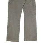 DICKIES Mens Jeans Grey Regular Straight Denim W38 L32 Workwear Zip Closure