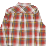 LEVI'S Mens Red White & Yellow Check Shirt S Classic Cotton Long Sleeve