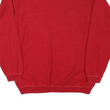 PEAK PERFORMANCE Mens Red Plain Cotton Blend Jumper Crew Neck Basic Knit L