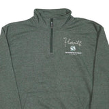 CHAMPION Mens Green Sacramento State Hornets Collar L Quarter Zip Sweatshirt