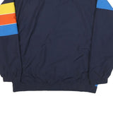 LACOSTE Mens Navy Blue Yellow Orange Zip Jacket 2XL Polyester Blend Colourblock