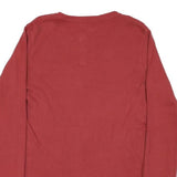 CARHARTT Womens Red Long Sleeve Henley Neck T-Shirt Size S Cotton Blend