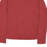 CARHARTT Womens Red Long Sleeve Henley Neck T-Shirt Size S Cotton Blend