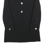 MARELLA Womens Black Wool Blend Button Jacket S Plain Classic Tailored