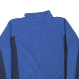 BERGHAUS Mens Blue & Navy Plain Pullover Jumper Quarter Zip Polyester Blend L