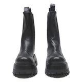 CHARLES & KEITH Womens Black Chelsea Boots Synthetic UK 6 Platform Lug Sole