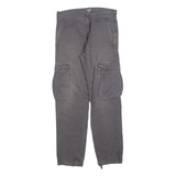 CARHARTT Mens Cotton Blend Grey Relaxed Cargo Trousers W30 L32 Utility Workwear