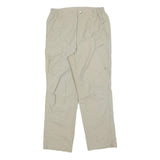 46 NORD Womens Polyester Blend Beige Regular Straight Trousers W28 L26 Cargo Zip