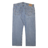 LEVI'S Mens Regular Fit Straight Leg Denim Light Blue Cotton Blend Jeans W38 L27