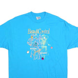 HANES Mens Blue Graphic T-Shirt XL Short Sleeve Crew Neck BeautiControl Design