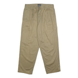 CHAPS RALPH LAUREN Mens Cotton Beige Relaxed Straight Trousers W36 L30 Classic