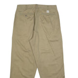 CHAPS RALPH LAUREN Mens Cotton Beige Relaxed Straight Trousers W36 L30 Classic