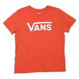 VANS Mens Red Graphic T-Shirt M Short Sleeve Crew Neck Cotton Blend Casual