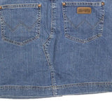 WRANGLER Womens Blue Denim Mini Cotton Blend Skirt M Classic Casual Fashion