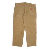 DICKIES Mens Regular Fit Beige Denim Jeans W40 L30 Workwear Zip Closure