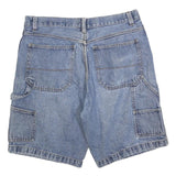 FADED GLORY Mens Denim Blue Casual Shorts L W34 Cotton Blend Classic Fit