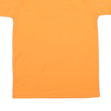 Mens Orange Short Sleeve Graphic T-Shirt S Polyester Blend Round Neck Casual