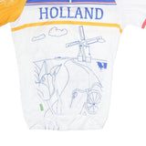 BUTCH BIKE SHIRTS Mens White & Orange Holland Graphic Cycling XL Short Sleeve