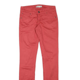 LEVI'S Womens Cotton Blend Red Slim Skinny Fit Trousers W28 L31 Stylish Comfort
