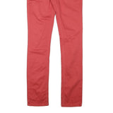 LEVI'S Womens Cotton Blend Red Slim Skinny Fit Trousers W28 L31 Stylish Comfort