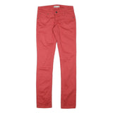 LEVI'S Womens Cotton Blend Red Slim Skinny Fit Trousers W28 L31 Stylish Comfort