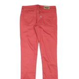 LEVI'S Womens Cotton Blend Red Slim Skinny Fit Trousers W28 L31 Stylish Comfort