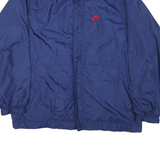 NIKE Mens Blue Lightweight Nylon Jacket M Zip Plain Sports Casual