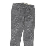 ALL SAINTS Womens Jeans Grey Regular Skinny Denim Medium W24 L26 Zipper Detail